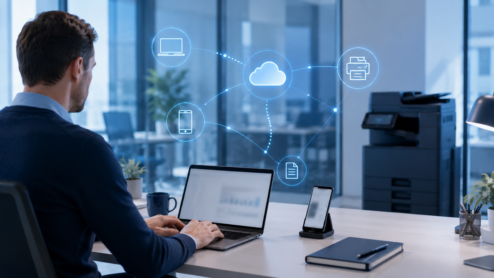 Hybrider Arbeitsplatz: Drucken und Scannen aus Büro, Homeoffice und Cloud-Desktop mit zentraler Verwaltung