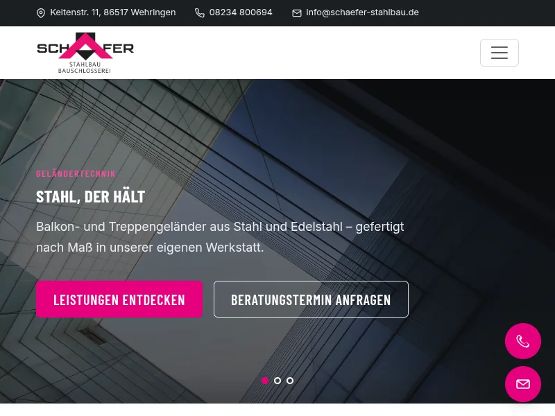 Active Directory und Optimierung für Schäfer Stahlbau